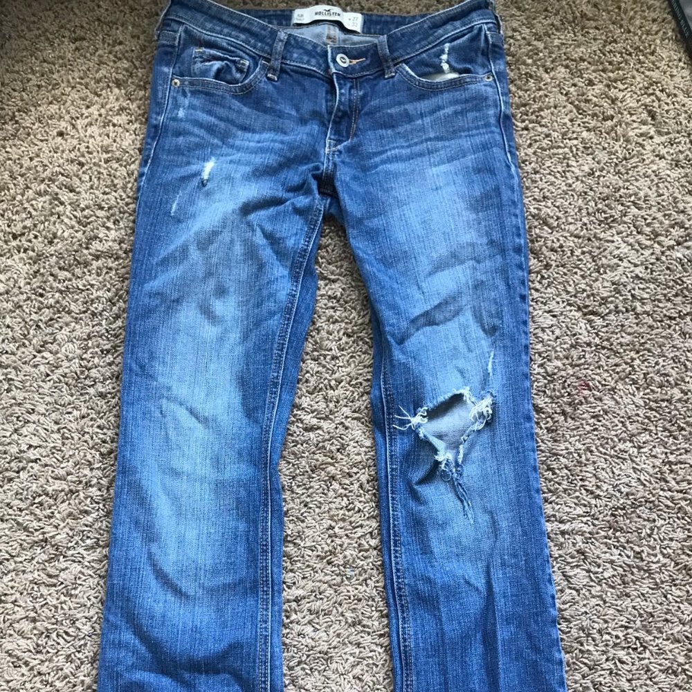 Hollister Ripped Boot-Cut Jeans